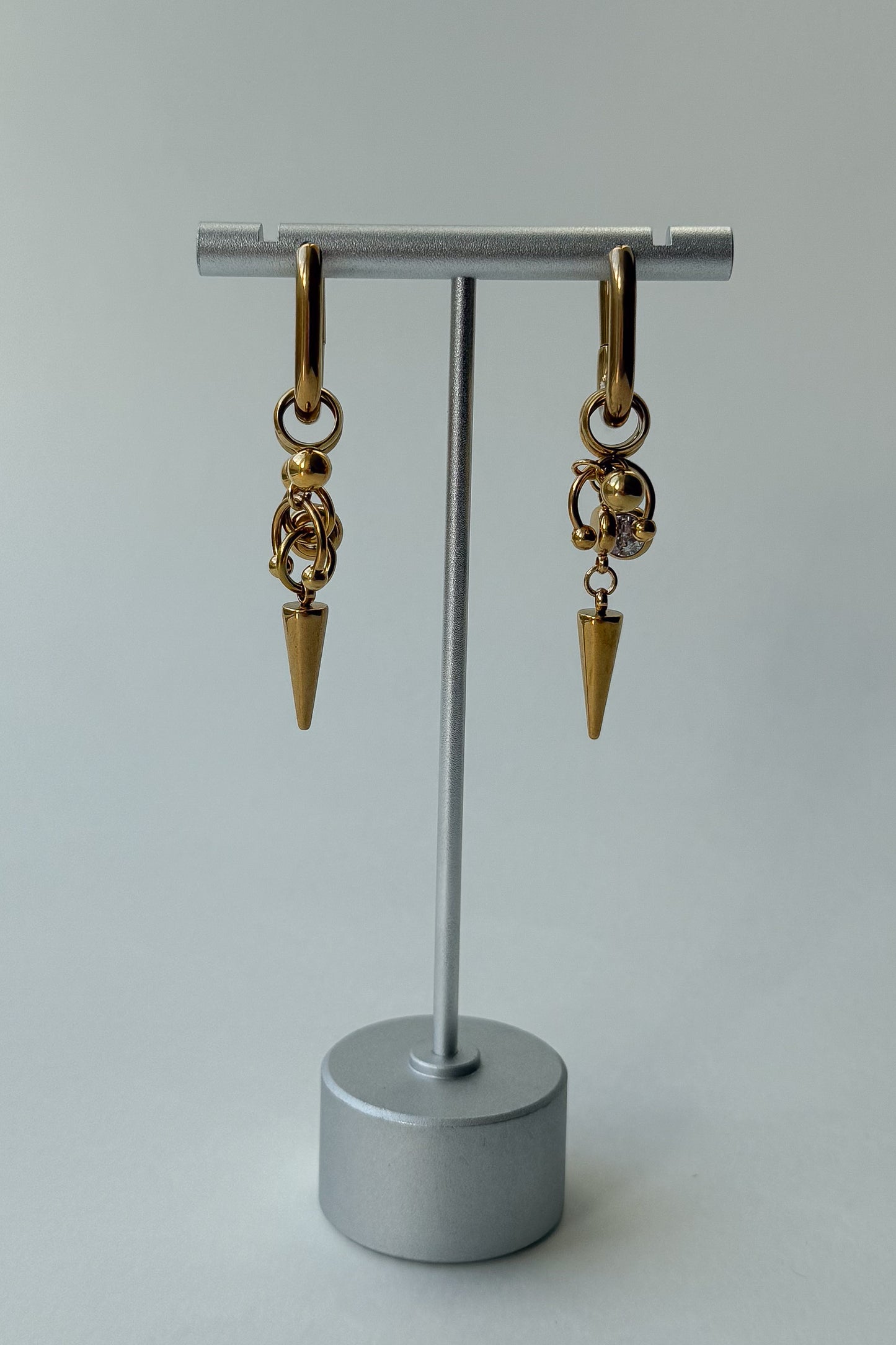 Gold Mis-Match Hoops