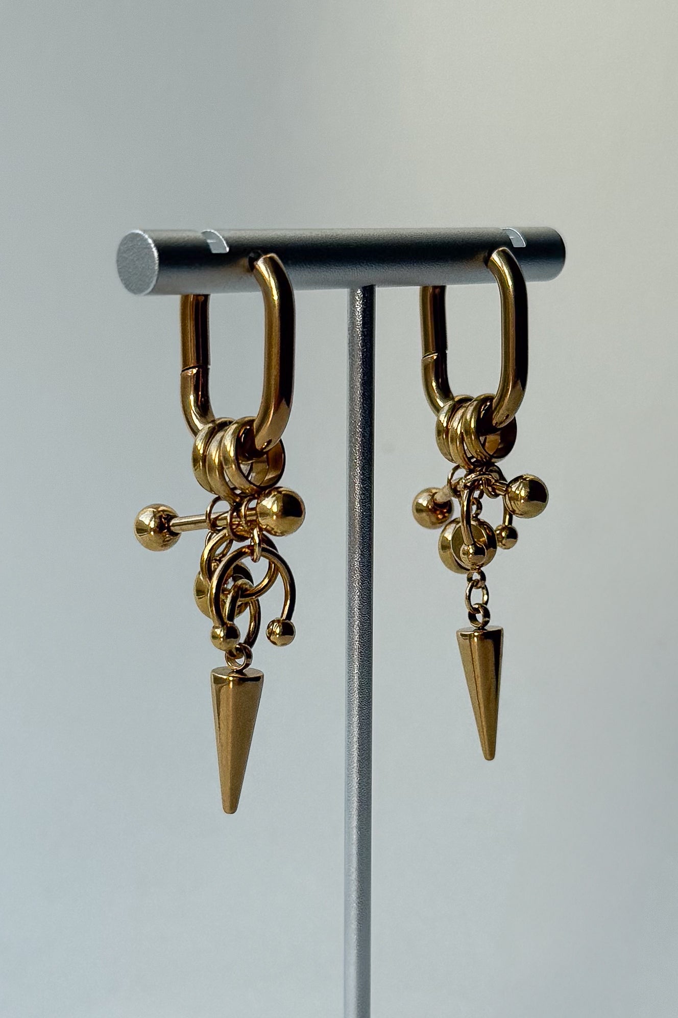 Gold Mis-Match Hoops
