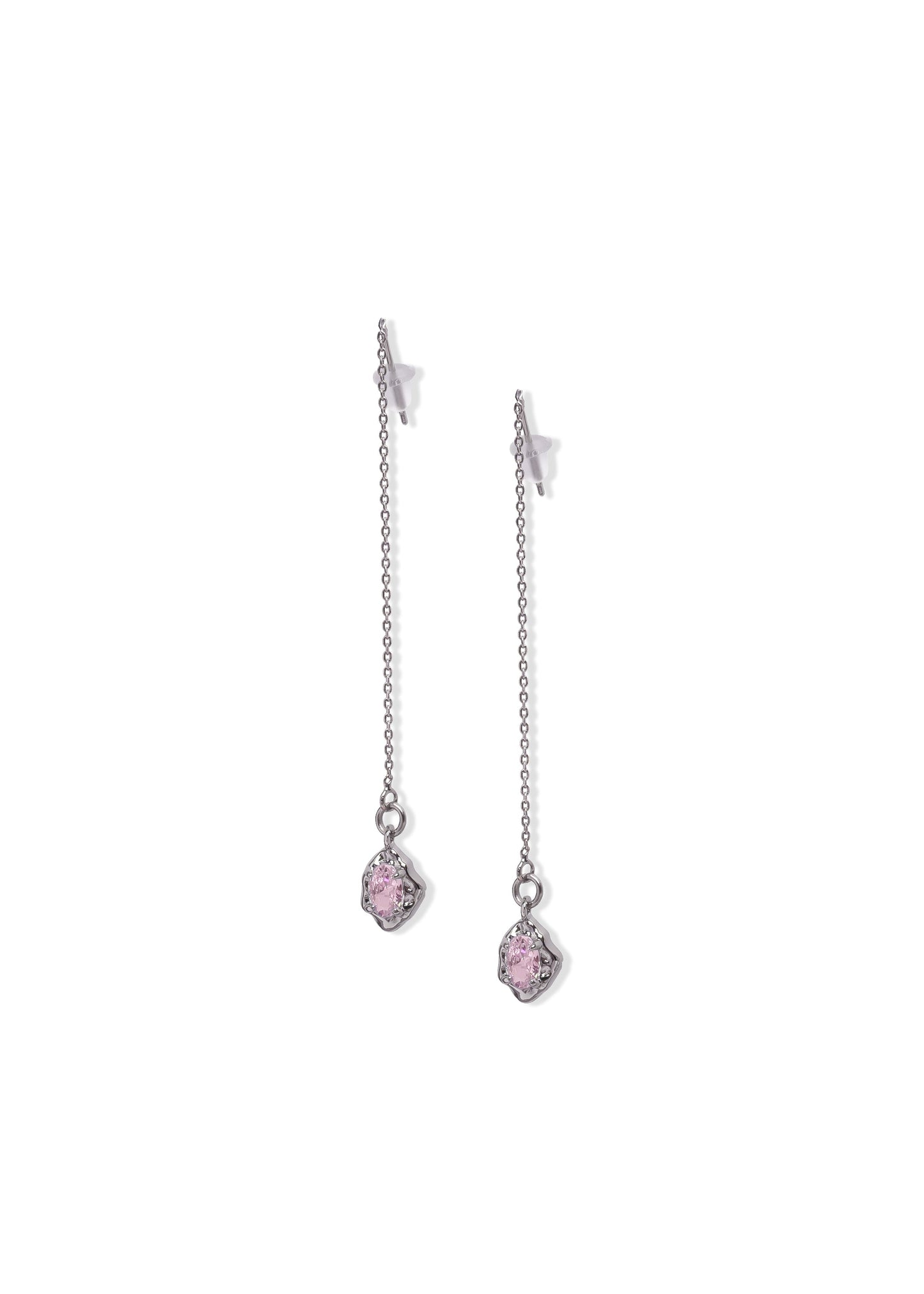 Threader Earrings - Pink