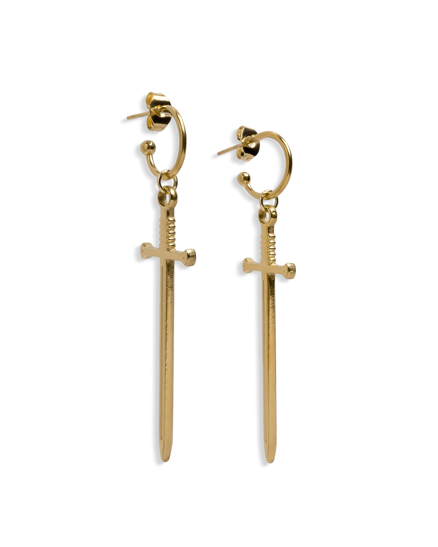 Sword Earrings - Gold