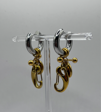 Chunky Silver&Gold Earrings