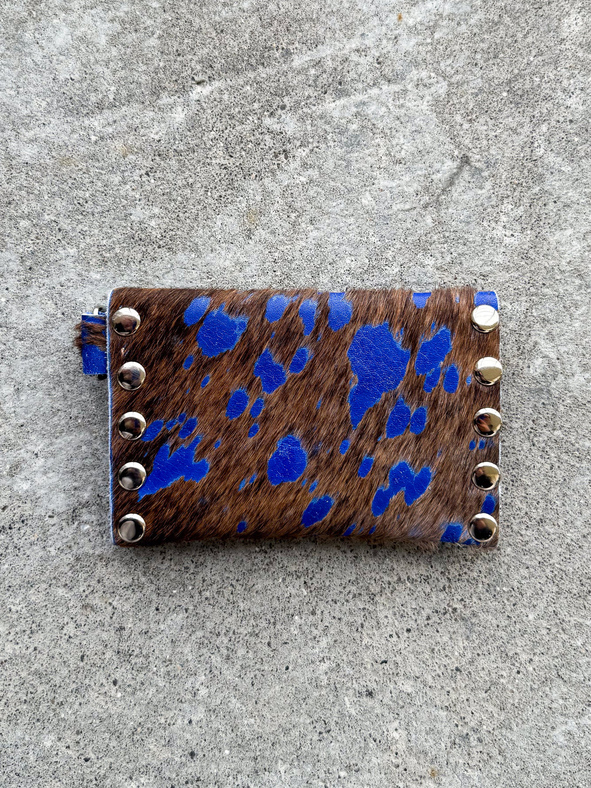 Blue Brindle Cowhide Wallet