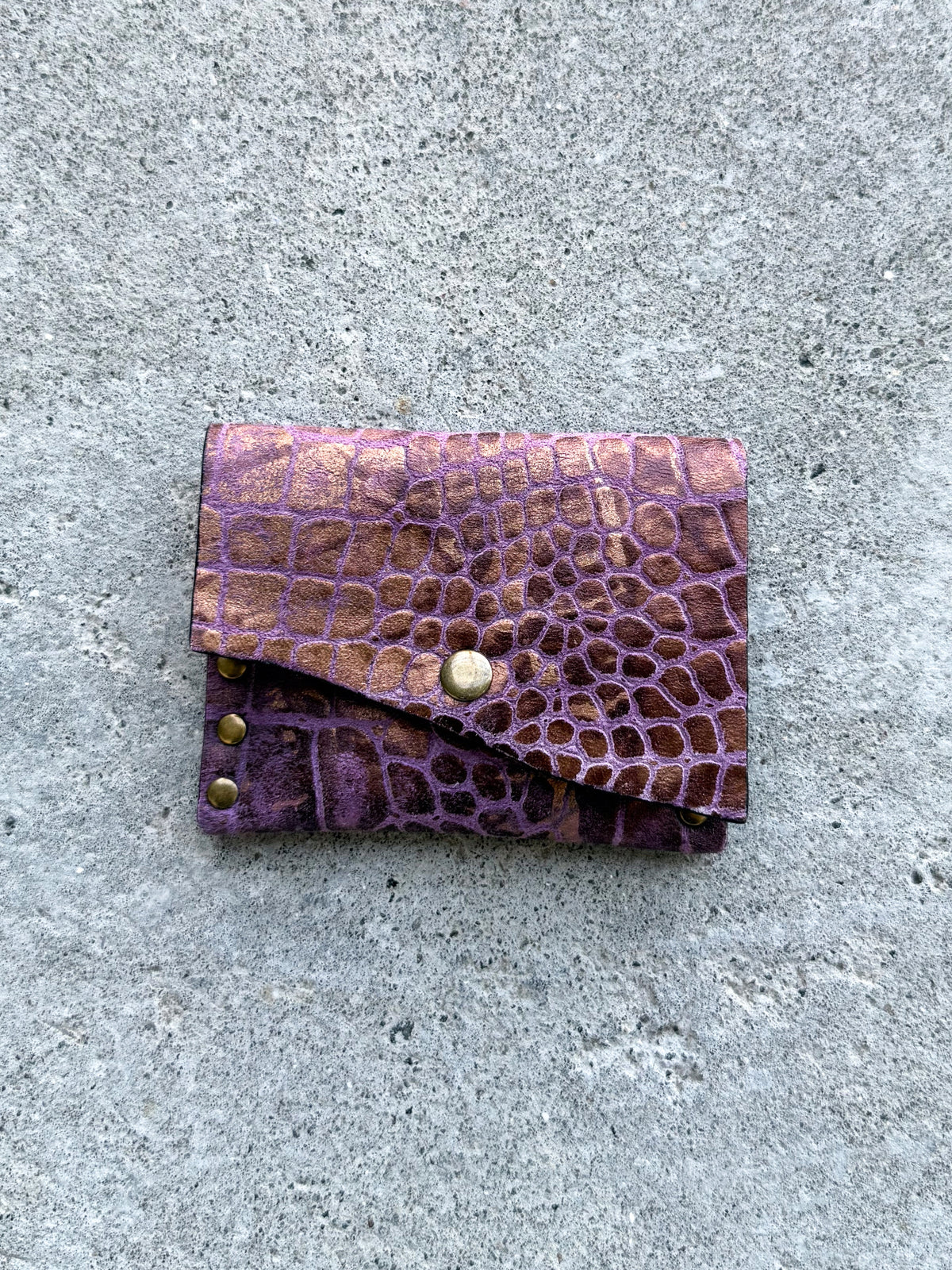 Purple Leather Coin Purse