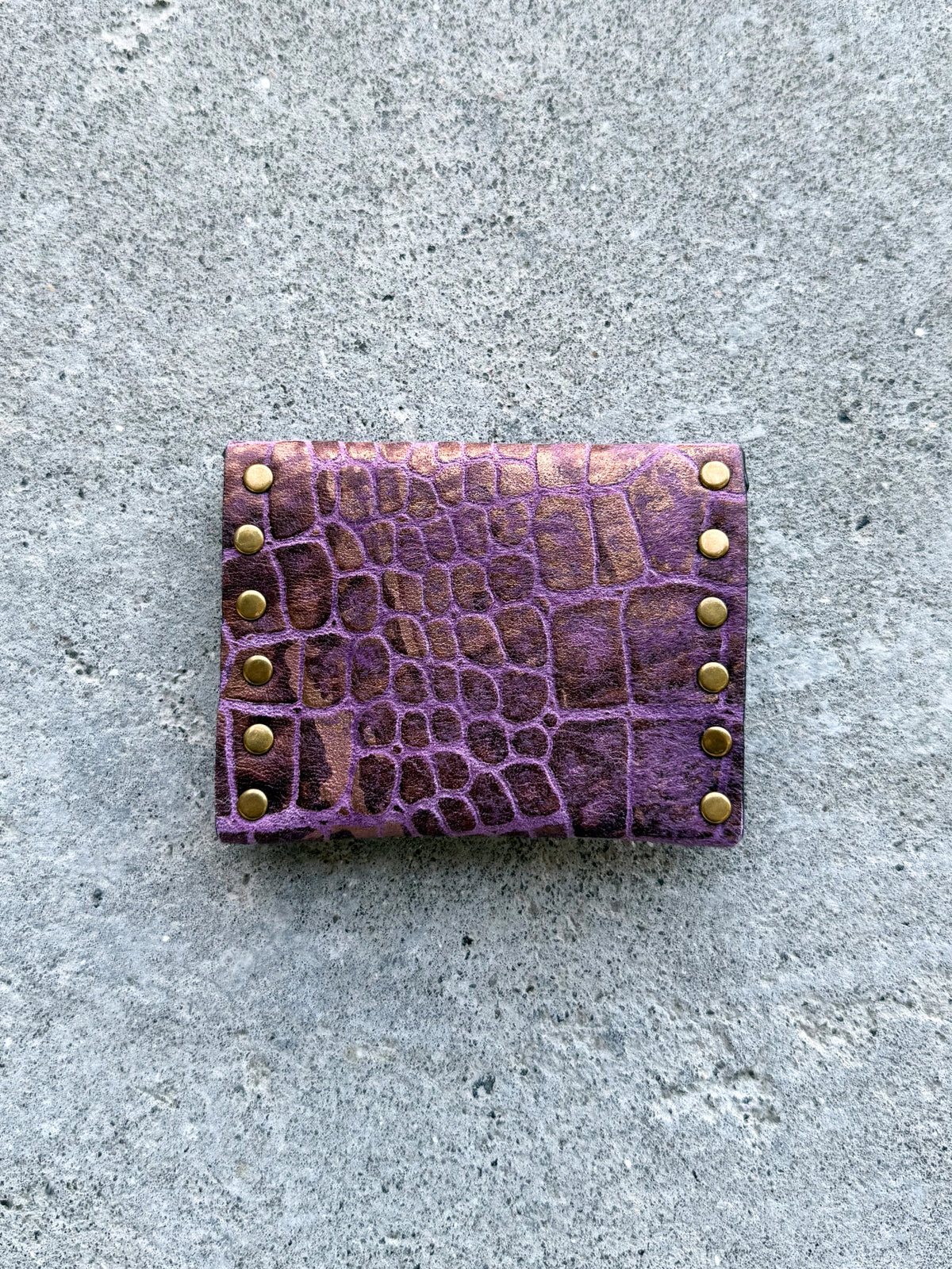 Purple Leather Coin Purse