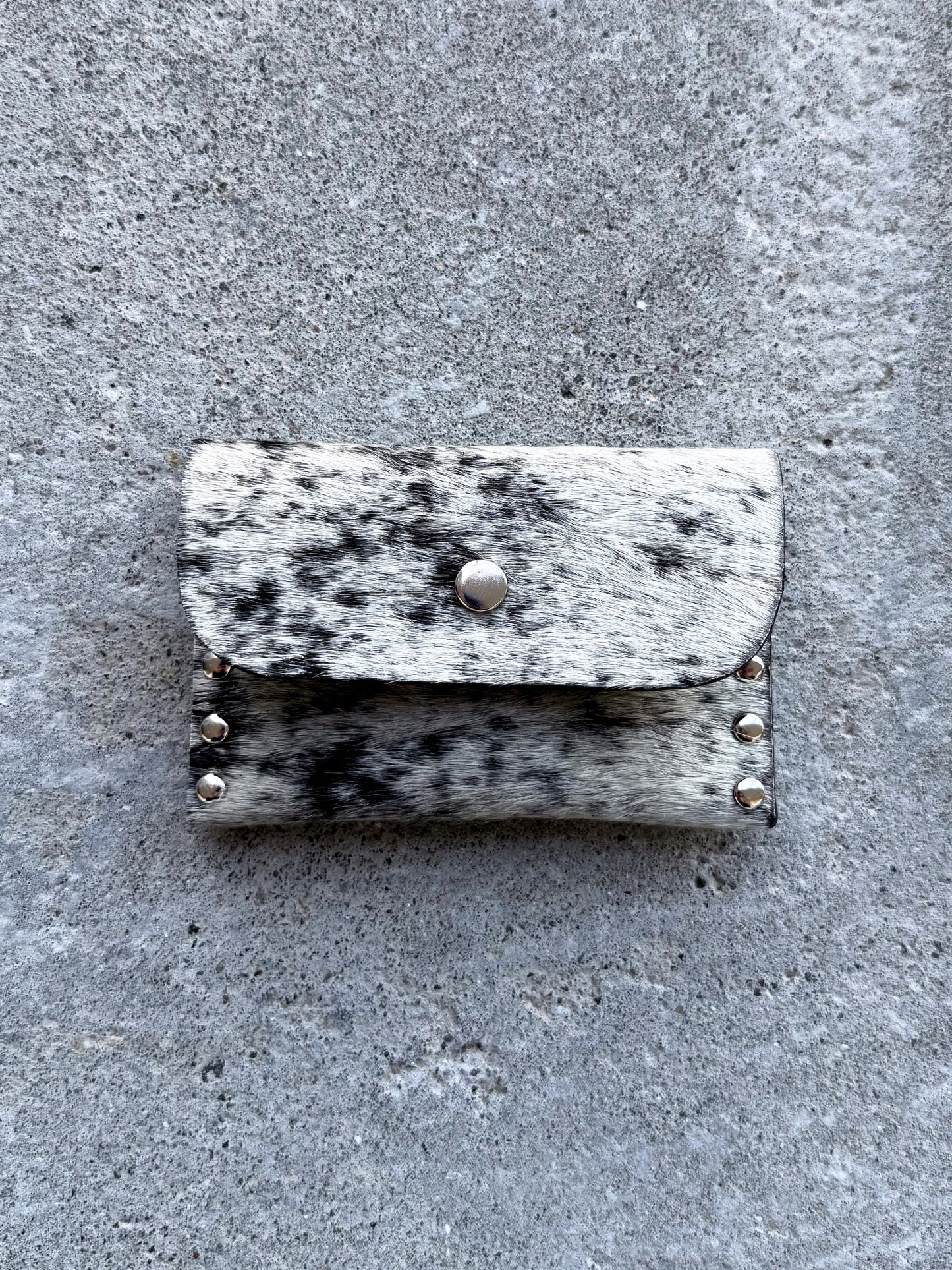 Salt'n Pepper Cowhide Coin Purse