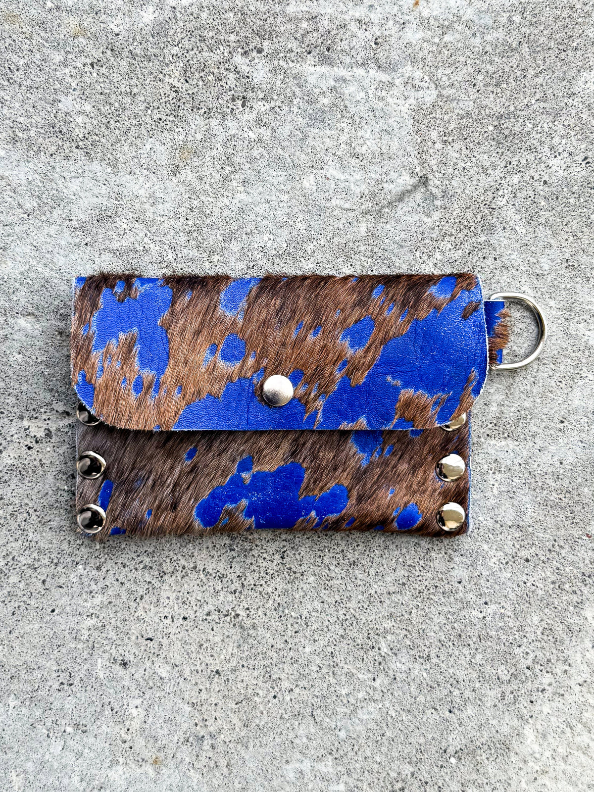 Blue Brindle Cowhide Wallet