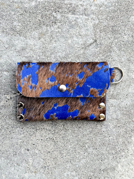 Blue Brindle Cowhide Wallet