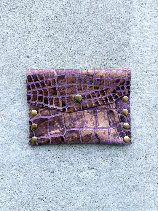 Purple Leather Wallet