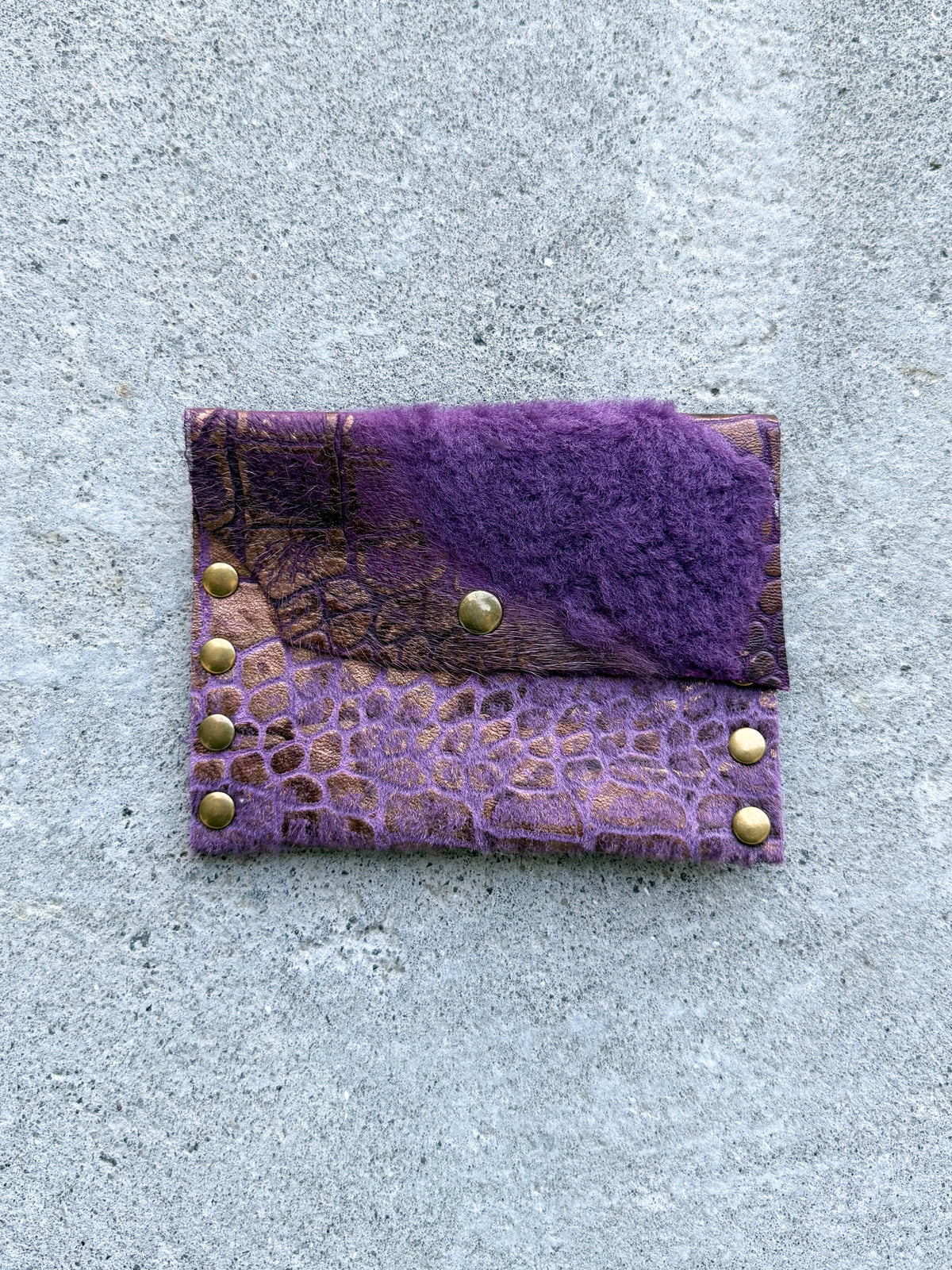 Purple Leather Wallet