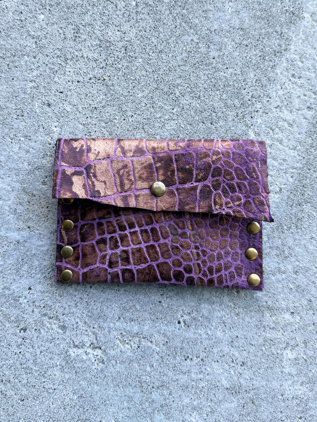 Purple Leather Wallet