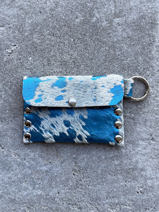 Blue Metallic Cowhide Wallet