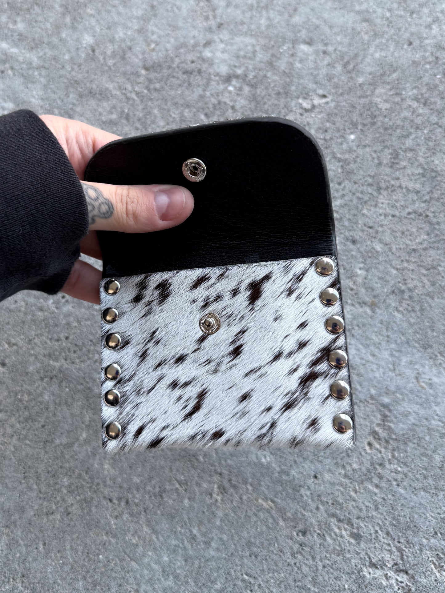 Salt'n Pepper Cowhide Coin Purse