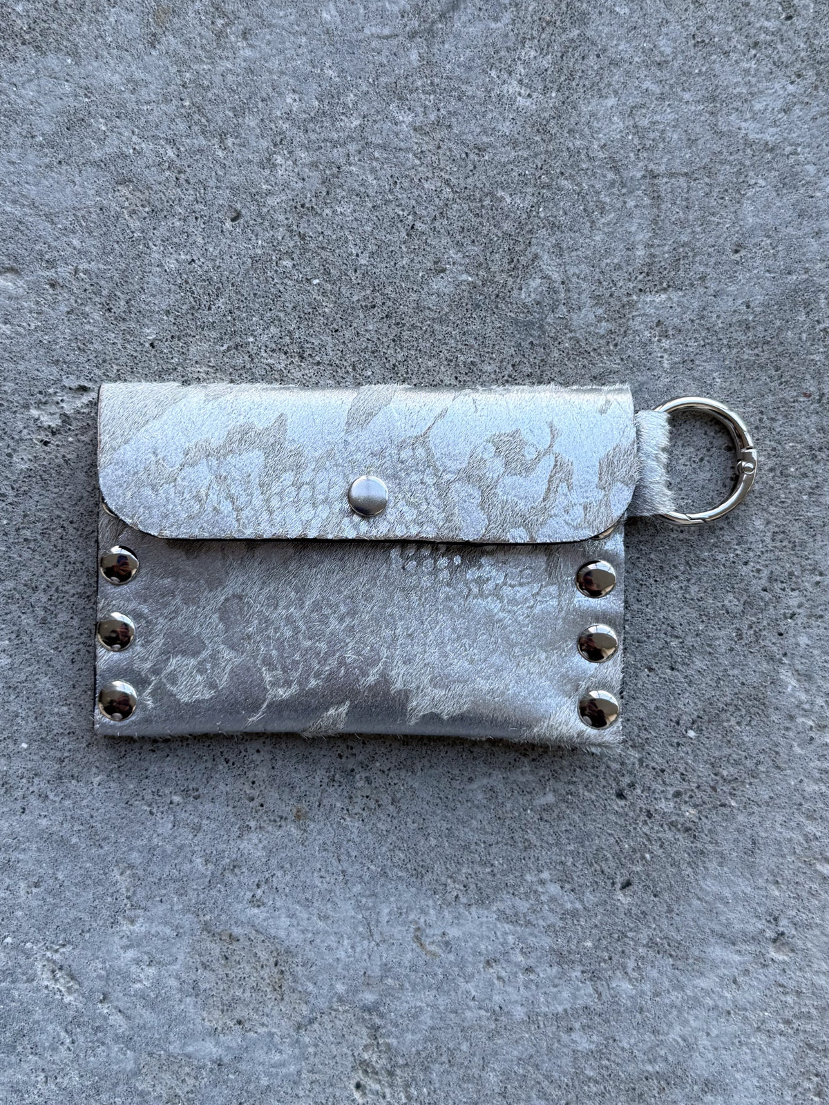 Python Metallic Cowhide Wallet