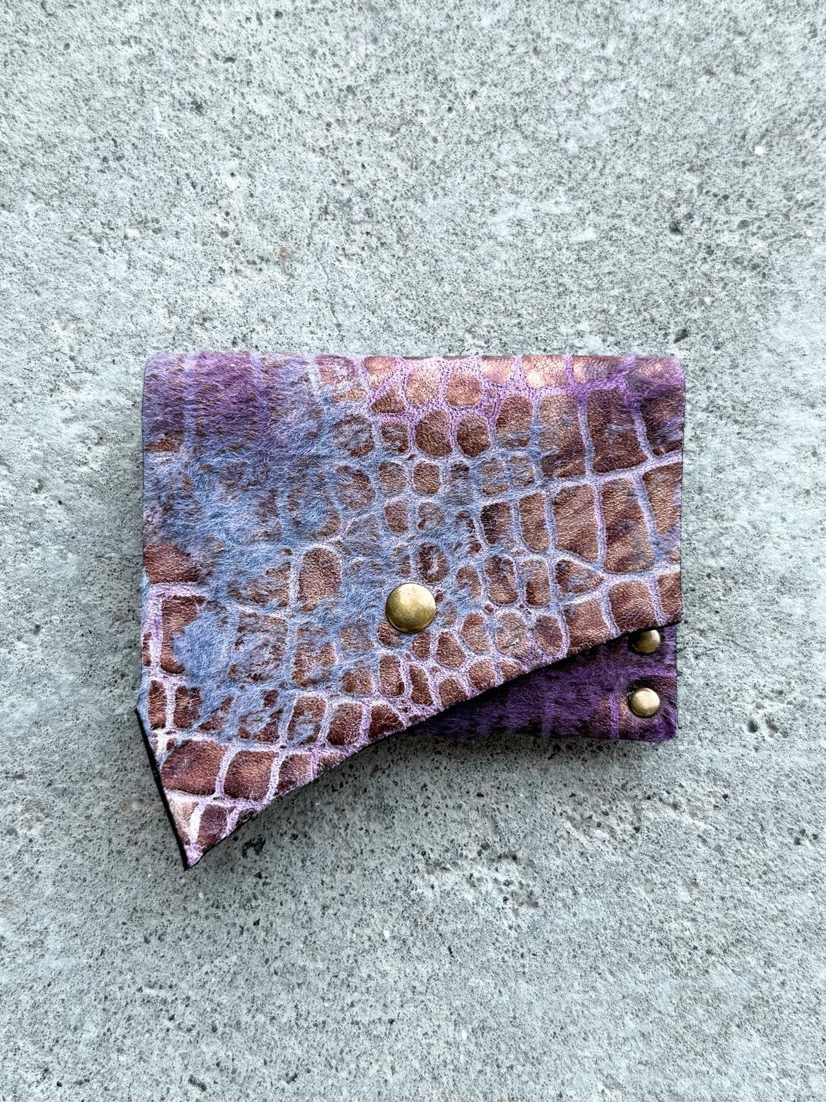 Purple Leather Coin Purse
