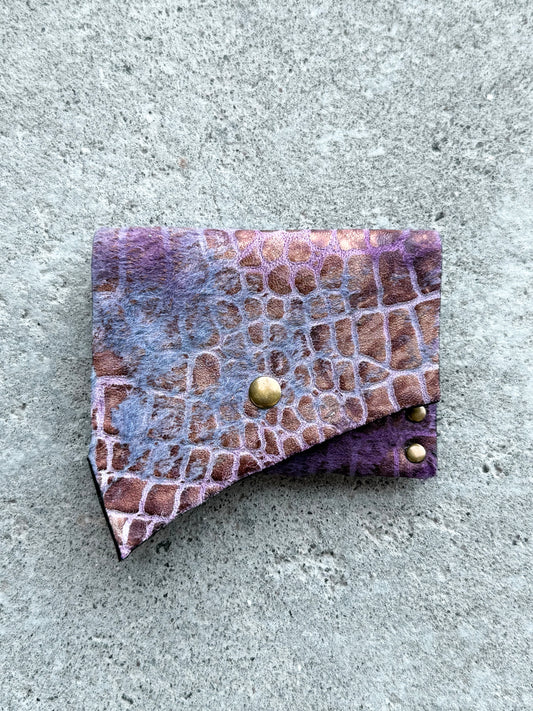 Purple Leather Coin Purse