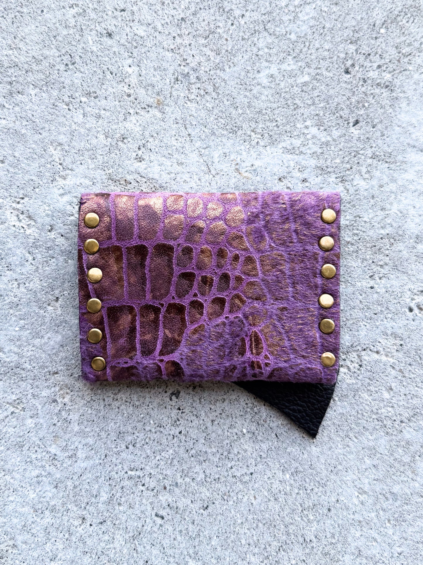 Purple Leather Coin Purse