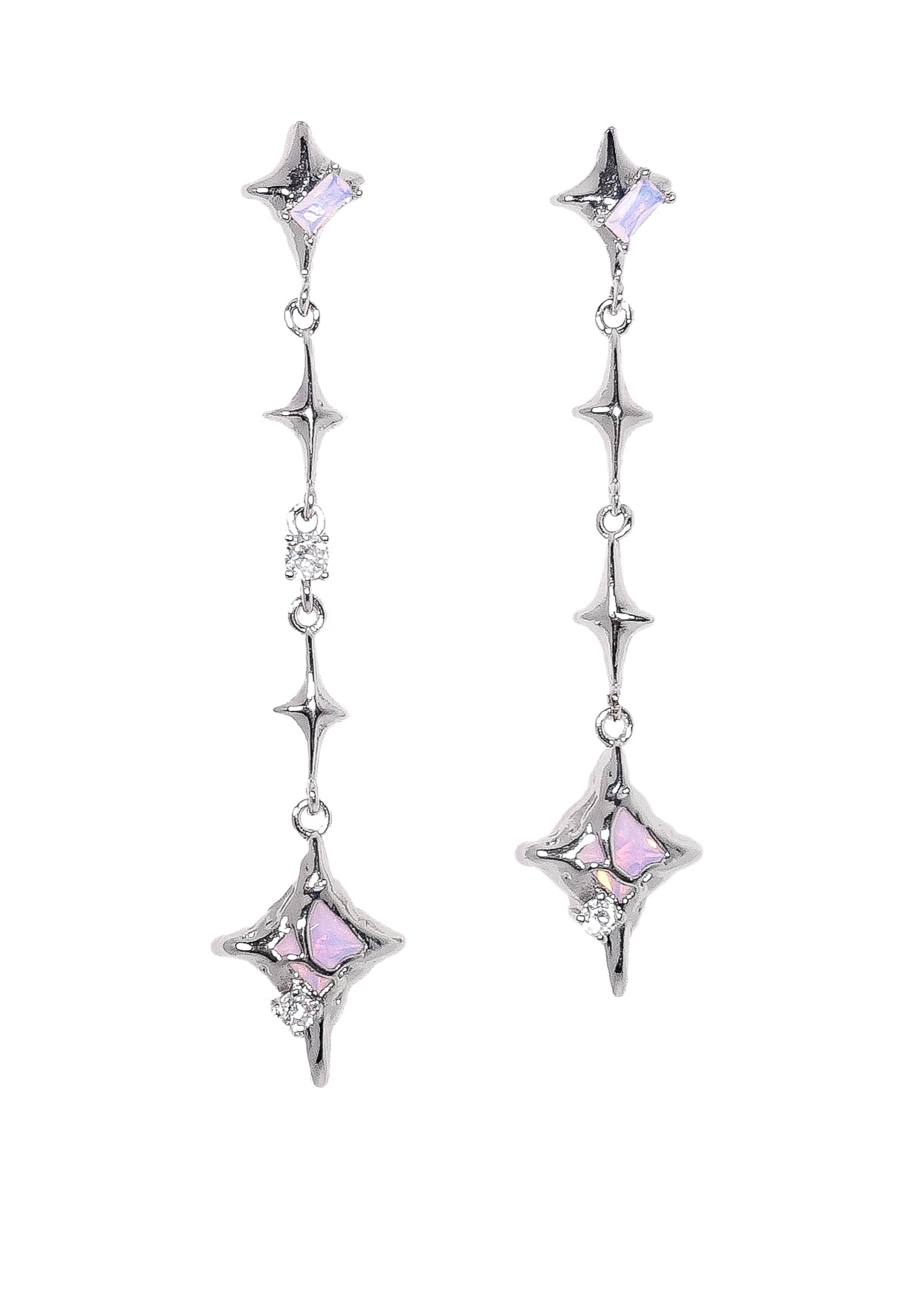 Pink Star Earrings