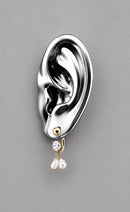 Pearl Hoops - Gold