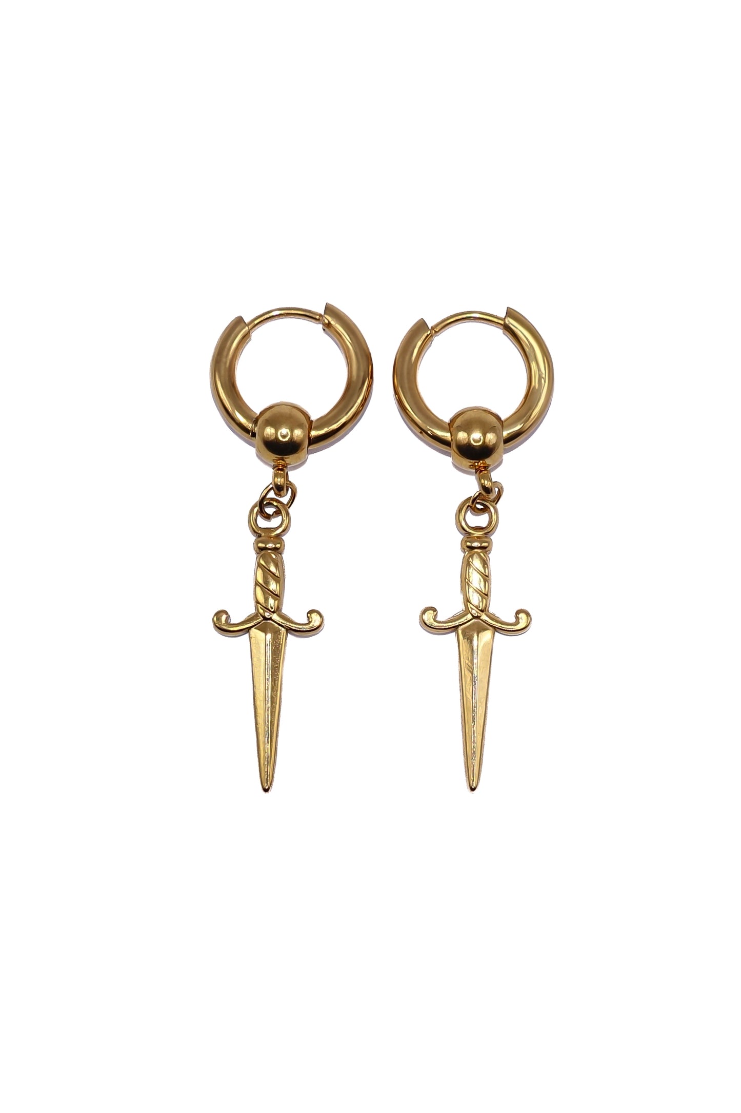 Mini Gold Dagger Earrings