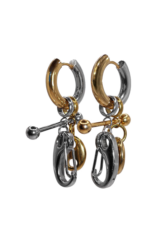 Silver&Gold Mis-Match Earrings