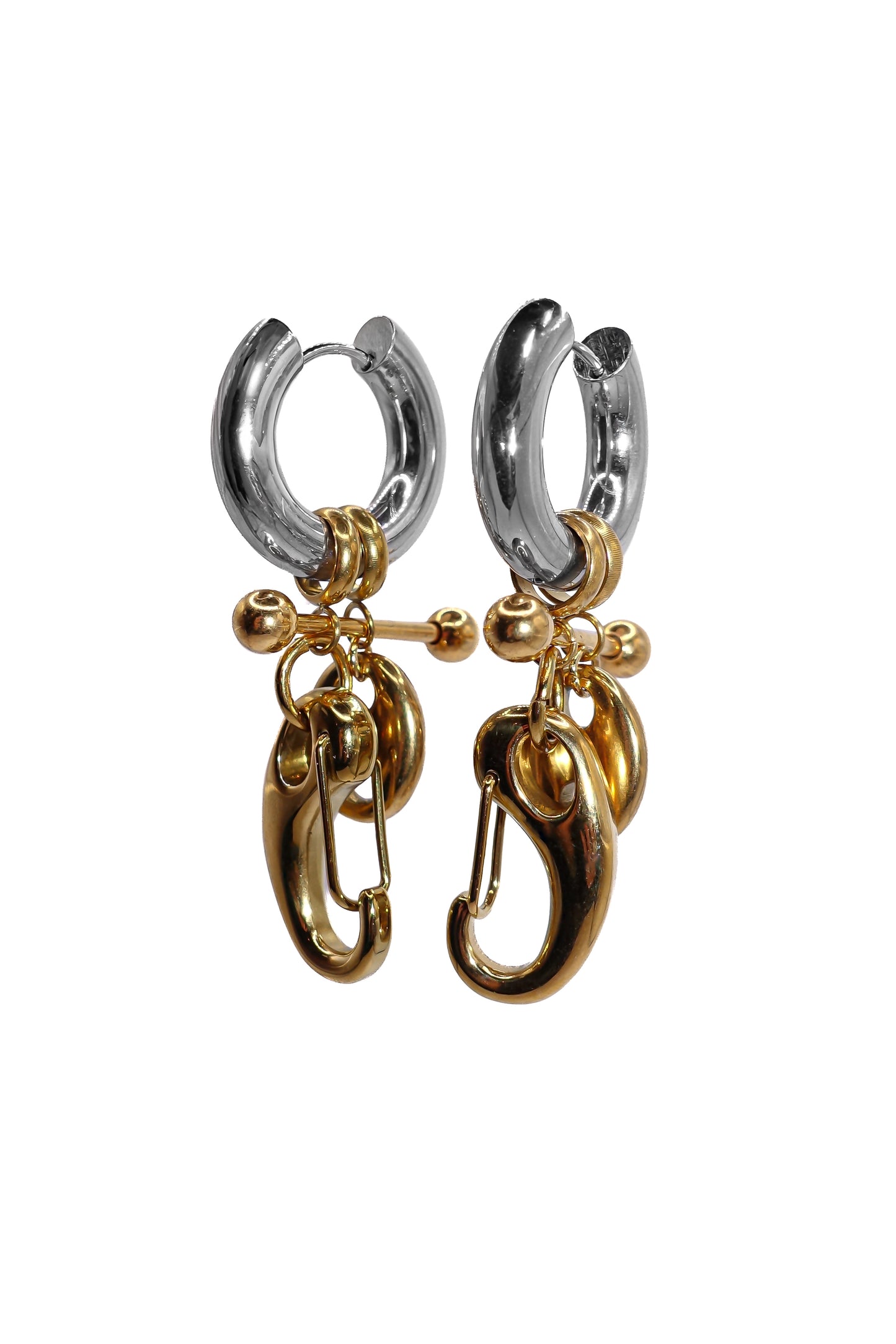 Chunky Silver&Gold Earrings