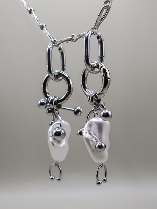 Mega Pearl Piercing Earrings