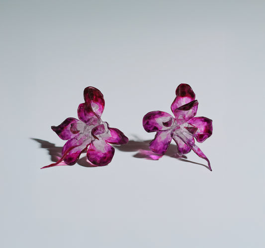 Pink Flower Earrings - KYNNINGARVERÐ