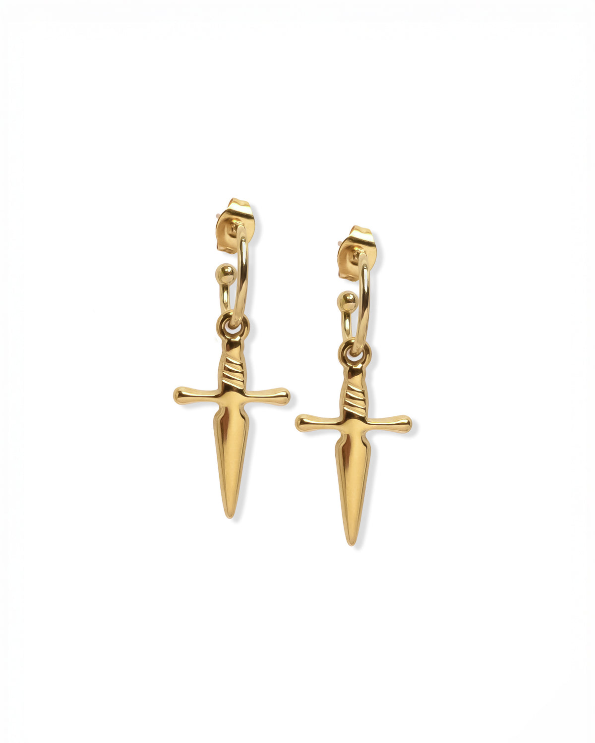 Mini Sword Earrings - Gold