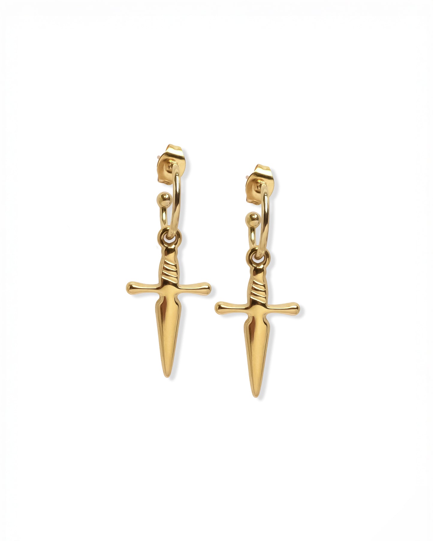 Mini Sword Earrings - Gold