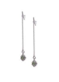 Threader Earrings - Green