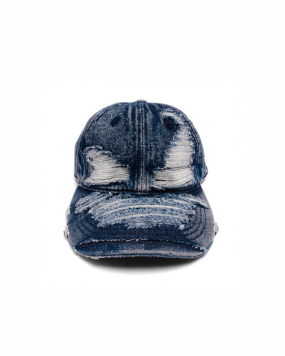 Distressed Cap - Washed Denim
