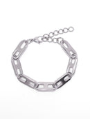 Chunky Steel Oval Bracelet
