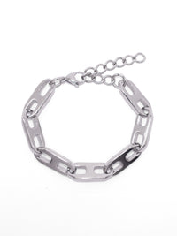 Chunky Steel Oval Bracelet