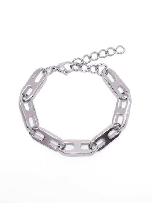 Chunky Steel Oval Bracelet