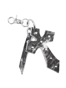 Cowhide Cross Keychain