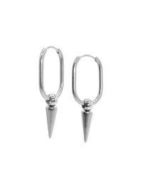 Oval Spike Hoops