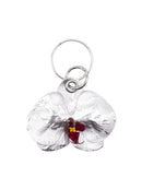 Liquid Chrome Orchid Bag Charm