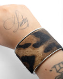 Cowhide Bangle Cuff Bracelet