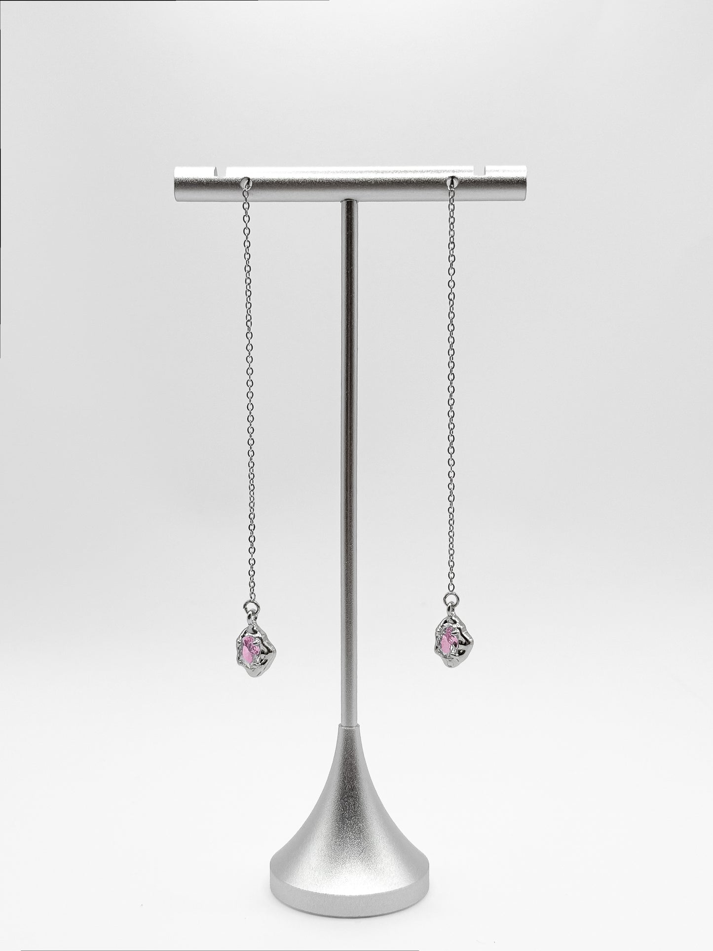 Threader Earrings - Pink
