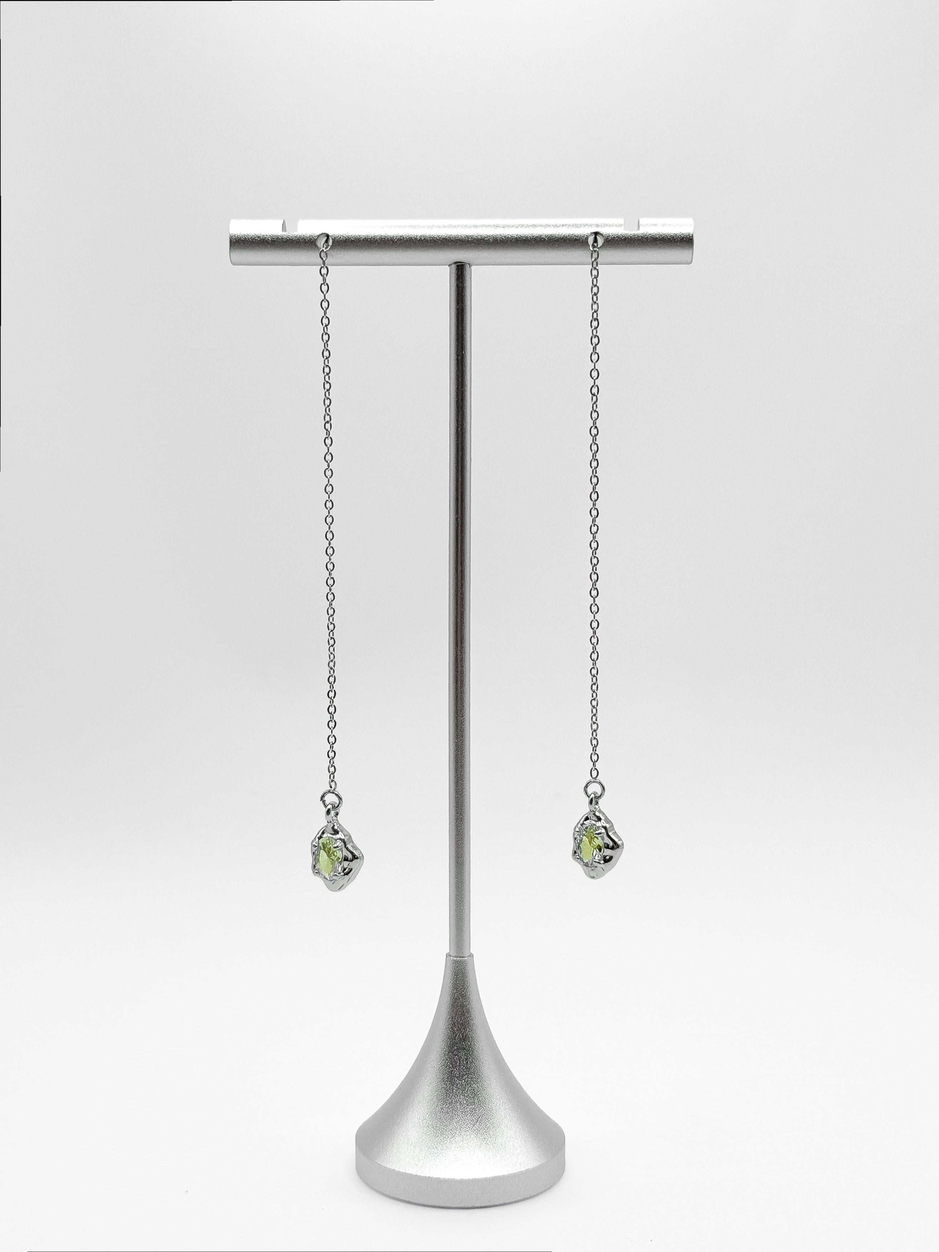 Threader Earrings - Green
