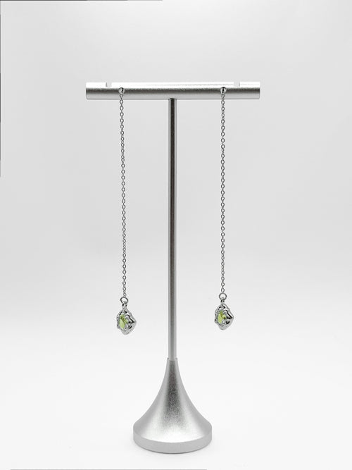 Threader Earrings - Green
