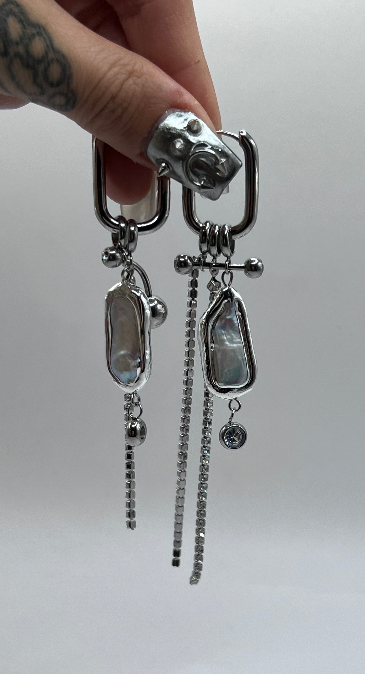 Silver Freshwater Pearl Earrings