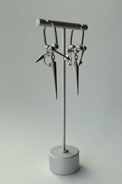 Spiked Oval Hoops