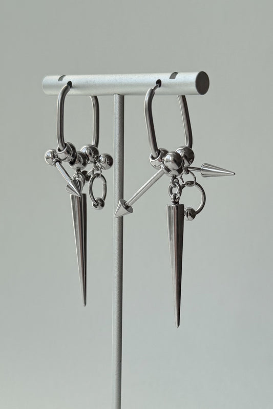 Spiked Oval Hoops