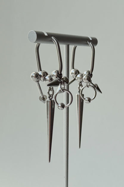Spiked Oval Hoops