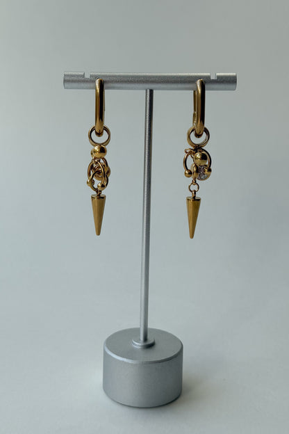 Gold Mis-Match Hoops