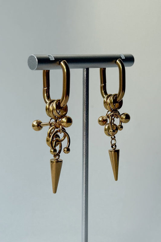 Gold Mis-Match Hoops