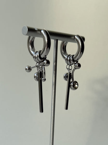 Silver (Blinged) Piercing Hoops