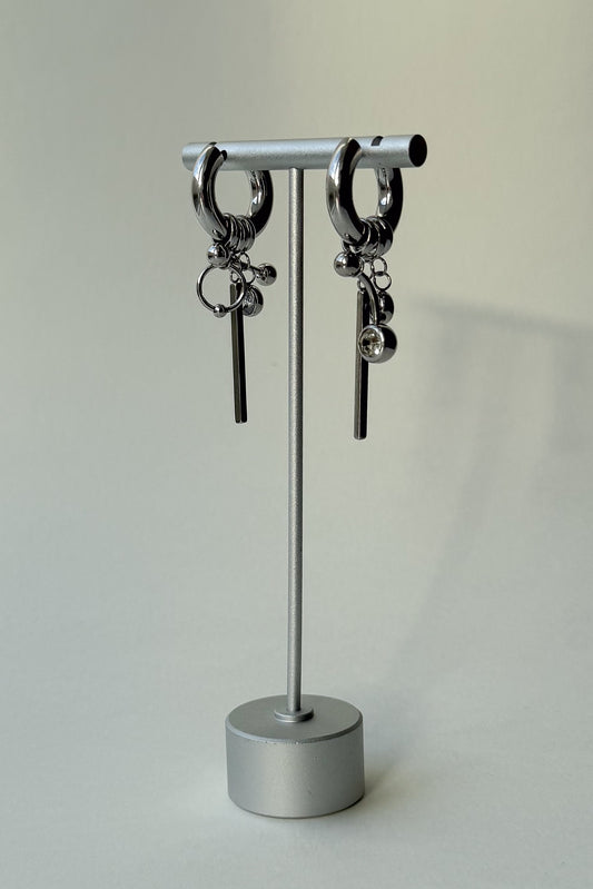 Silver (Blinged) Piercing Hoops