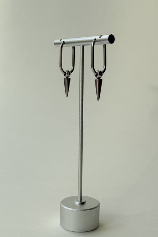 Oval Spike Hoops